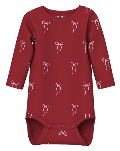 Name it - NBFRatia Bodystocking - Red Dahlia
